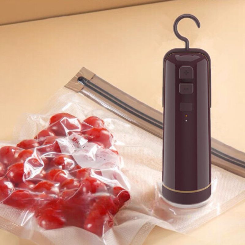 All-in-one Rechargeable Heat Sealer Cutter Handheld Vacuum Pump Machine With Vacuum Bag