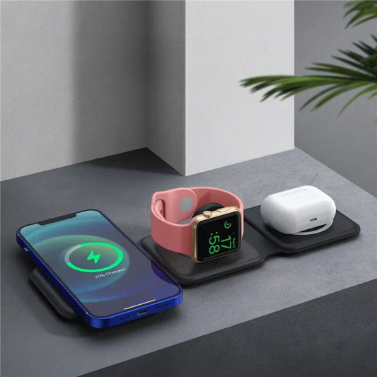 3-in-1 Foldable Wireless Magnetic iPhone Charger