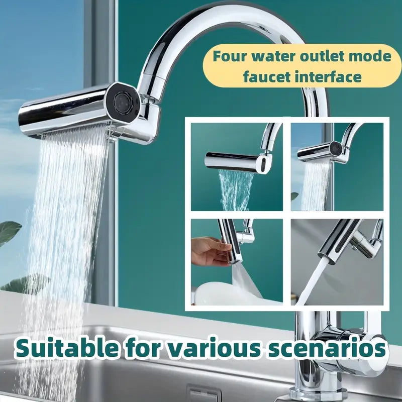 360° Rotation Universal Four-speed Fly Rain Waterfall Kitchen Faucet