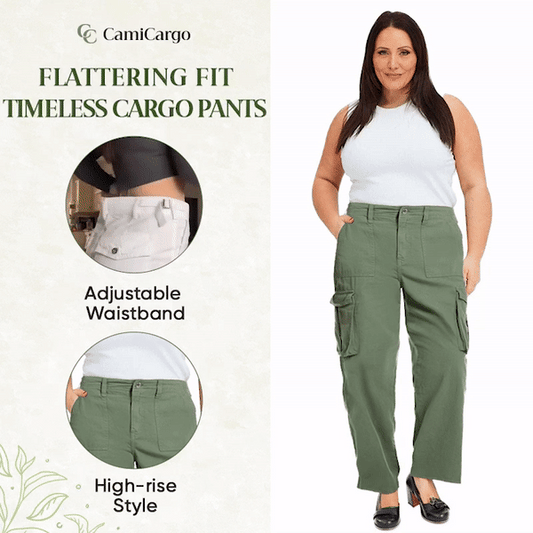 CamiCargo Anti Scratch Trendy Adjustable Straight Fit Cargo Pants With Large Pockets For Women