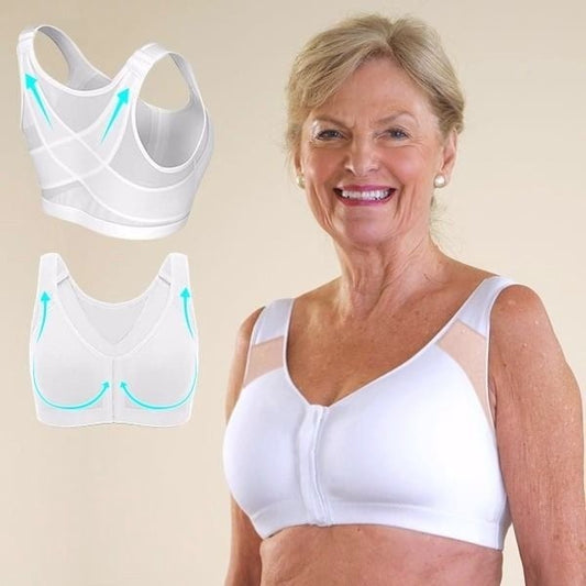 Posture Corrector Lift Up Front Closure Breathable Stretchy Shockproof Plus Size Bras